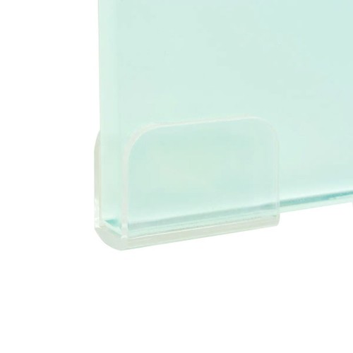 TV-Ständer/Monitorerhöhung, Glas, Weiß, 120 x 30 x 13 cm