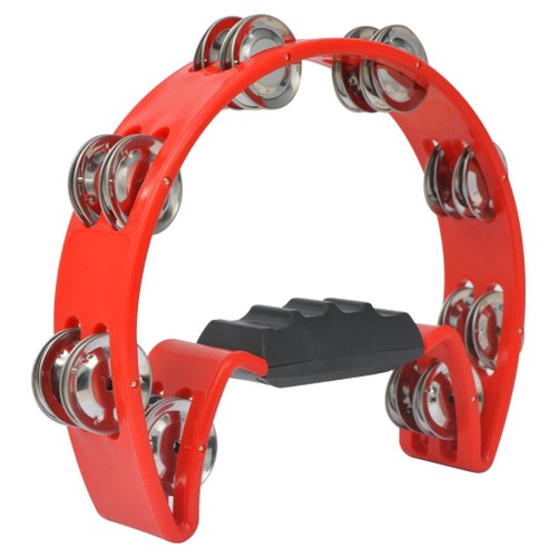 Tambourine Set 3 pcs Plastic Red