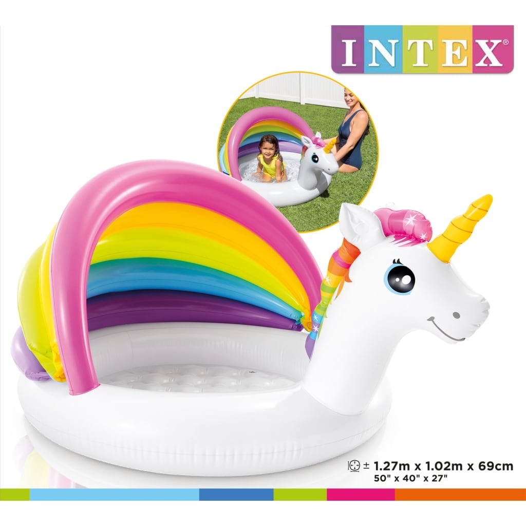 Intex 57113 Piscina Baby Pool Unicorno 127 x 102 x 69 cm 