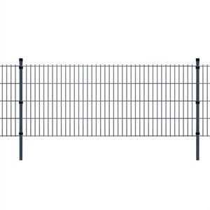 2D Garden Fence Panels  Posts 2008x1830 mm 8 m Grey