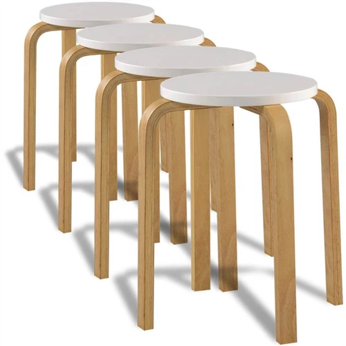 White bentwood stool hot sale