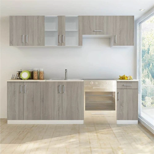 Kitchen Cabinet SET 7 Units Sonoma Oak Cupboard Worktop Modern