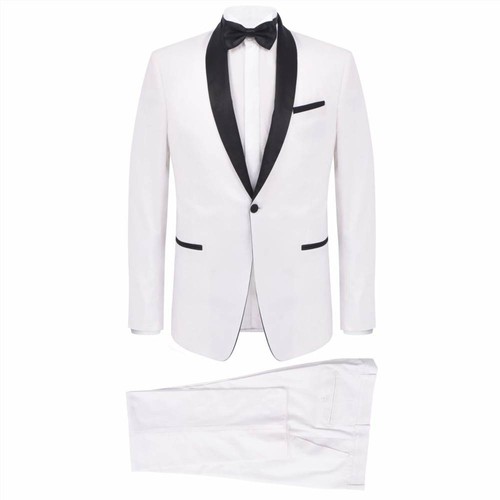 Men's pcs Black Tie Dinner Suit/Smoking Tuxedo Size 46 White