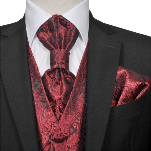 Burgundy deals paisley waistcoat