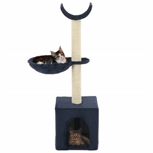 Cat Tree with Sisal Scratching Posts 105 cm Blue