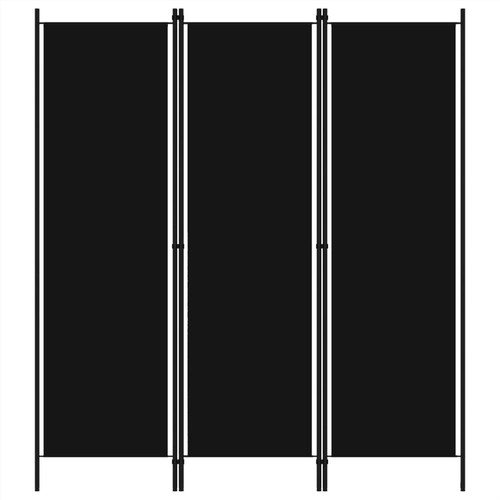 3Panel Room Divider Black 150x180 cm