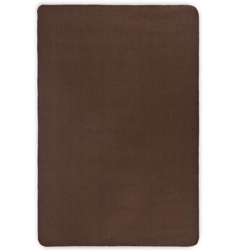 Area Rug Jute with Latex Backing 190x240 cm Dark Brown