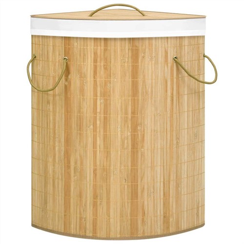 Eck-Wäschekorb aus Bambus, 60 l