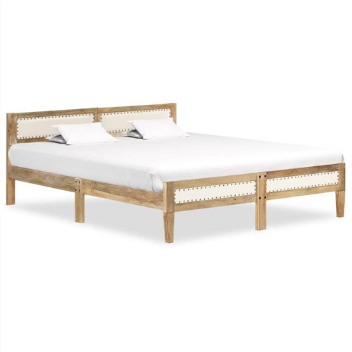 Bed Frame Solid Mango Wood 160 cm
