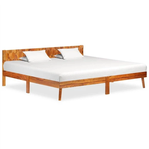 Bed Frame Solid Sheesham Wood 200x200 Cm, Double Bed Size In Cm Canada
