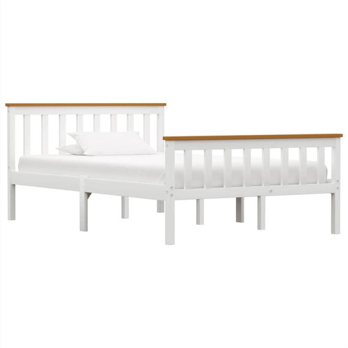 stil Marty Fielding rijm Bed Frame White Solid Pinewood 120 x 190 cm