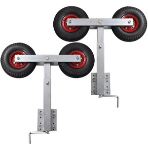 Boat Trailer Double Wheel Bow Support Set of 2 59  84 cm