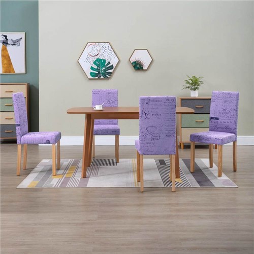 Dining Chairs pcs Purple Fabric