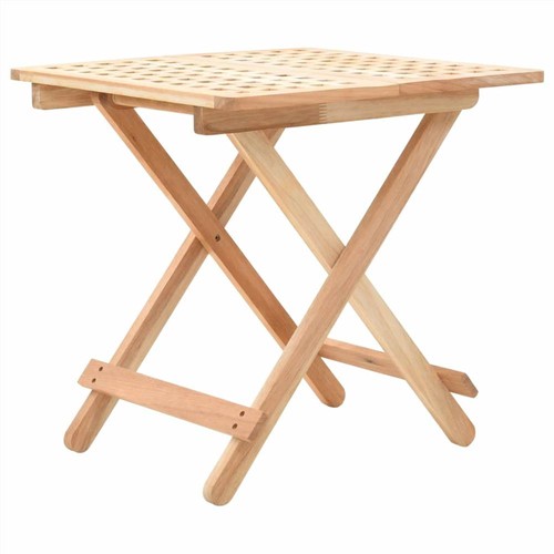 Foldable Side Table Solid Walnut Wood 50x50x49 Cm - Foldable Side Table Outdoor Foldable Side Table Solid Walnut Wood 50x50x49 Cm - Foldable Side Table Outdoor