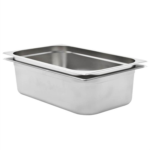 Gastronorm Containers 2 Pcs GN 1/1 150 Mm Stainless Steel