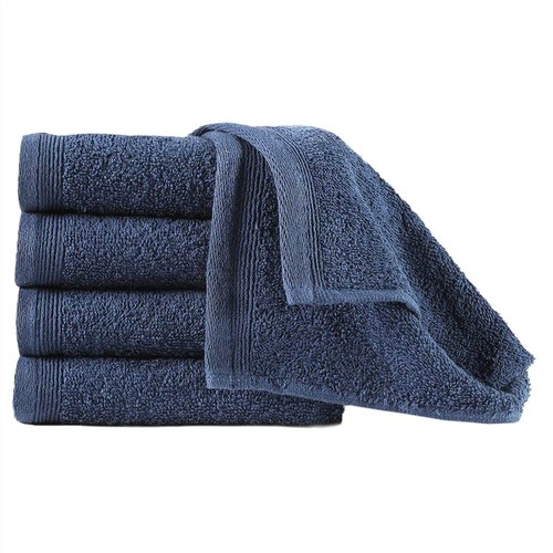 Guest Towels 10 pcs Cotton 450 gsm 30x50 cm Navy