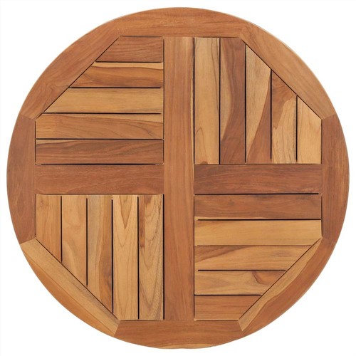 Table Top Solid Teak Wood Round 2,5 cm 70 cm