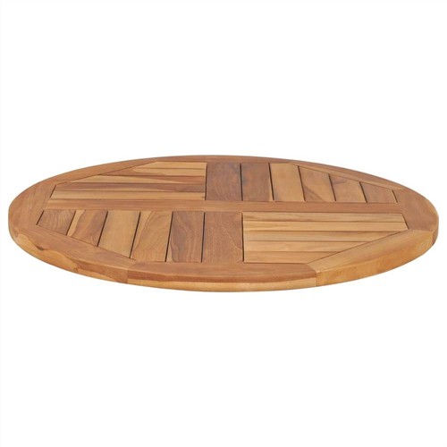 Table Top Solid Teak Wood Round 2,5 cm 70 cm