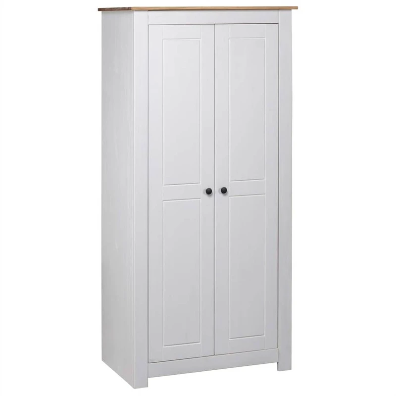 Wardrobe White 80x50x171.5 cm Solid Pine Panama Range