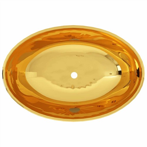 Waschbecken 40x33x13,5 cm Keramik Gold