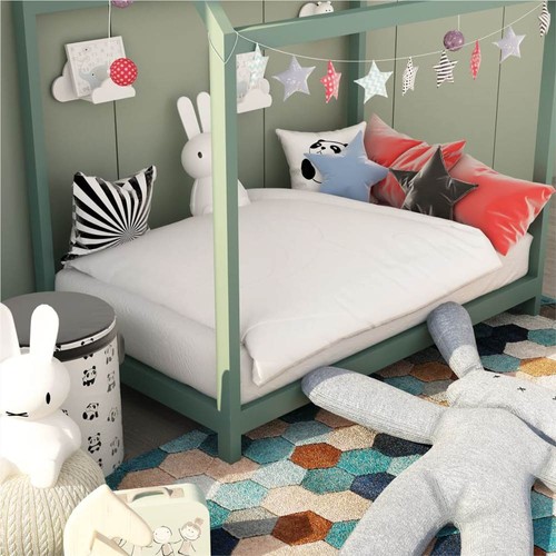 2 Piece Kids Winter Duvet Set White 100x135 cm/40x60 cm