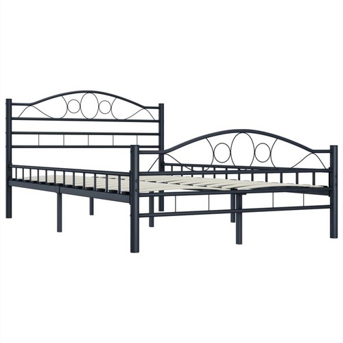 Bed Frame Black Steel 120x200 cm