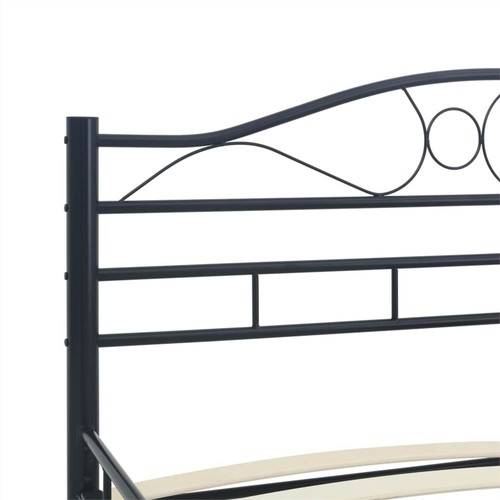 Bed Frame Black Steel 120x200 cm