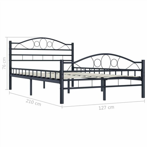 Bed Frame Black Steel 120x200 cm