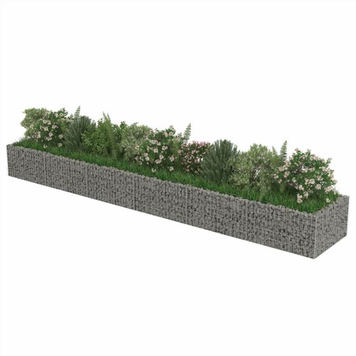 Gabion Raised Bed Galvanised Steel 540x90x50 cm