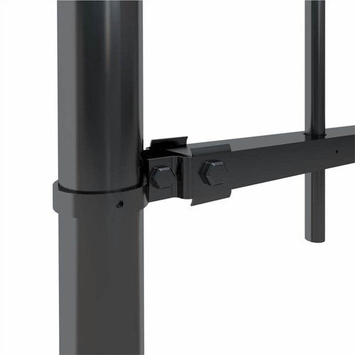 Gartenzaun mit Speerspitze Stahl 3,4x1,5 m Schwarz