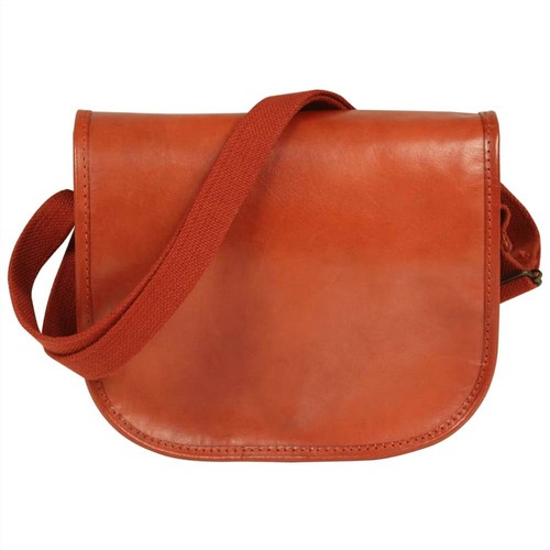 Ladies' Handbag Real Leather Tan