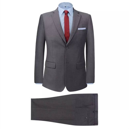 Mens Two Piece Business Suit Grey Size 54