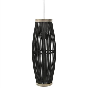 Pendant Lamp Black Willow 40 W 27x68 cm Oval E27