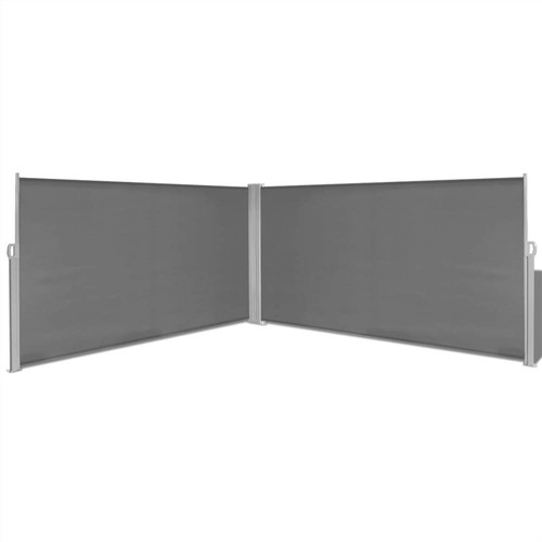Versenkbare Seitenmarkise 160x600 cm Grau