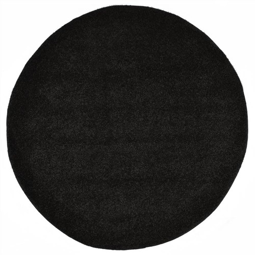 Shaggy Area Rug 120 cm Black