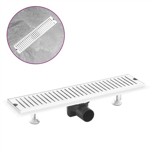 Shower Drain Vents 53x14 cm Stainless Steel