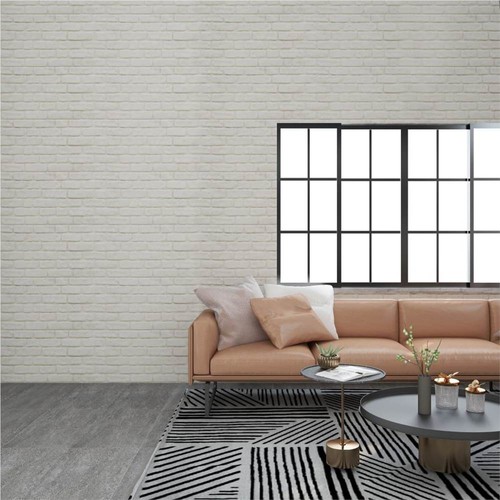 3D Wall Panels with White Brick Design 11 pcs EPS