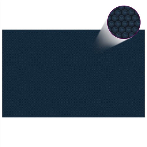 Schwimmende PE-Solar-Poolfolie 260 x 160 cm Schwarz und Blau