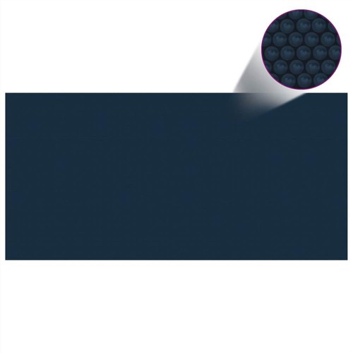 Schwimmende PE-Solar-Poolfolie 450 x 220 cm Schwarz und Blau