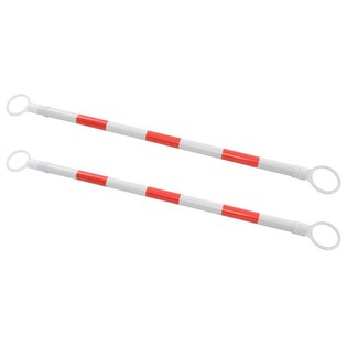 Retractable Traffic Cone Bars 2 Pcs Plastic 130 215 Cm