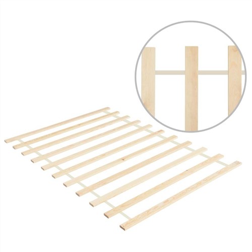 Rollup Bed Base with 11 Slats 100x200 cm Solid Pinewood