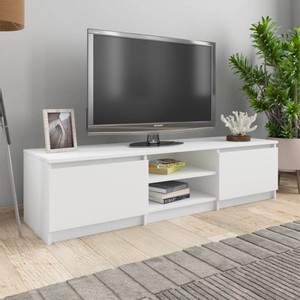 TV Cabinet White 140x40x355 cm Chipboard