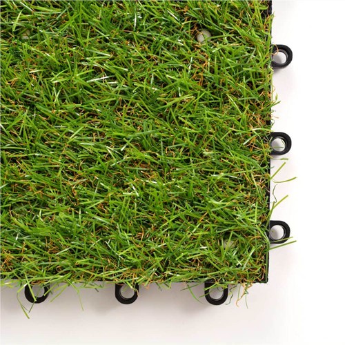 Artificial Grass Tiles 10 pcs 30x30 cm Green