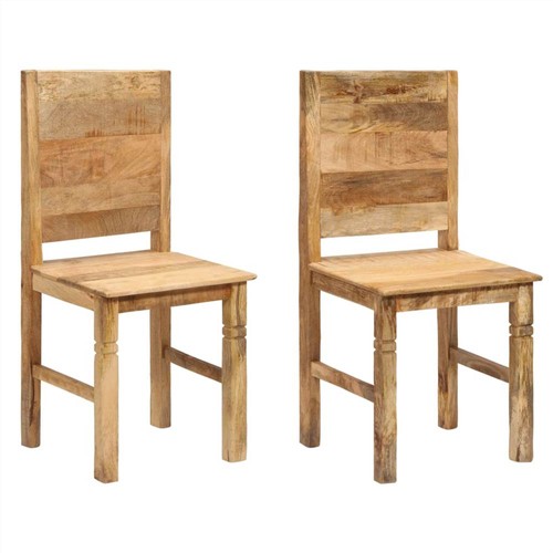 Dining Chairs 2 pcs Solid Mango Wood