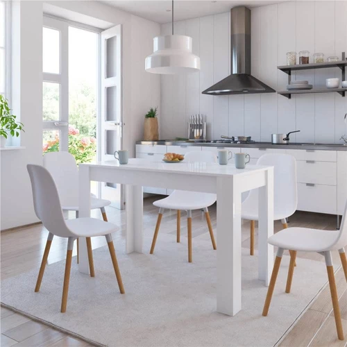 White high best sale gloss kitchen table