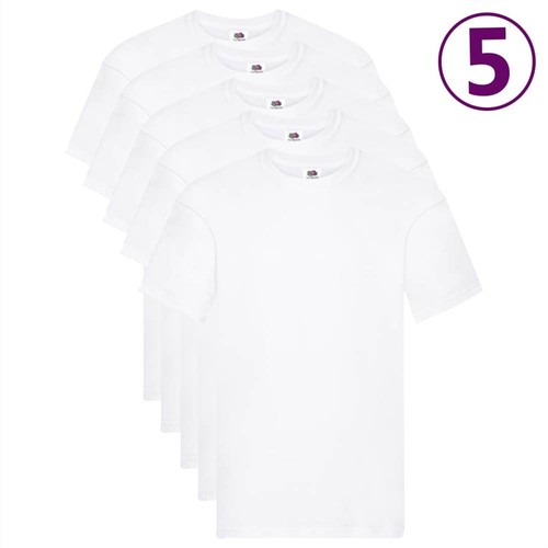 Fruit of the Loom Original T-shirts pcs White L Cotton