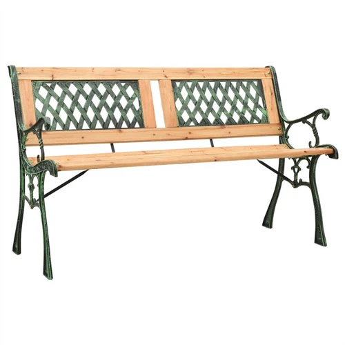Garden Bench 122 Cm Cast Iron And Solid Firwood - Solid Wood Cast Iron Garden Bench Garden Bench 122 Cm Cast Iron And Solid Firwood - Solid Wood Cast Iron Garden Bench