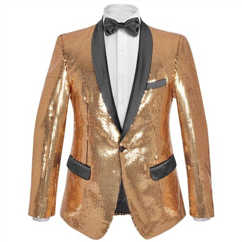 Gold sequin tuxedo on sale jacket