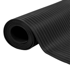 Rubber Floor Mat Anti-Slip 5 x 1 m Fine Ribbed