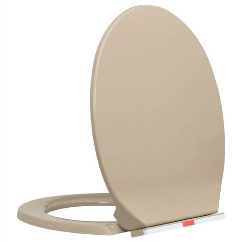 Soft-Close Toilet Seat Quick Release Beige Oval
